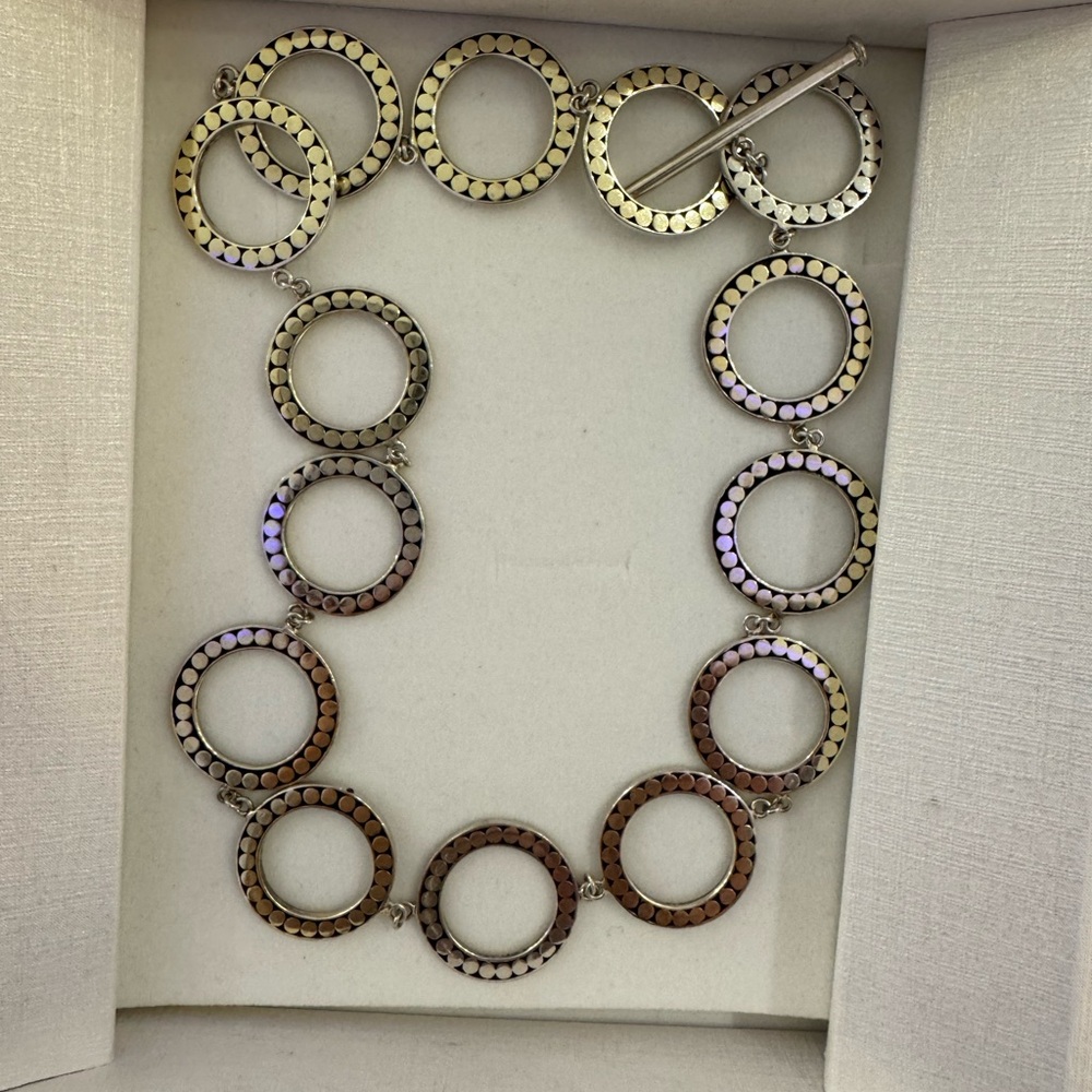 Silver and gold necklace